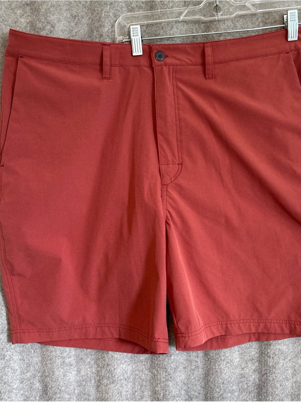 Saxx Men's Salmon Red Flat Front Performance Shorts